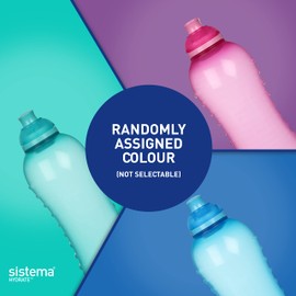 Sistema Twist 'n' Sip Squeeze Kids Water Bottle | Leakproof Water Bottle | 330 ml | BPA-Free | Assorted Colours