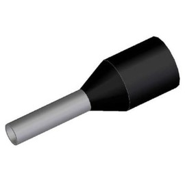 Toyo Giken TA1.5-8BK-100P Ferrule with Insulated Sleeve Rod Crimp Terminal 0.06 inch (1.5 mm) 2 Conductive Part 0.3 inch (8 mm) Black 100 Pieces per Bag