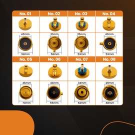 maXpeedingrods 17PCS Brake Bleeder Adapter Kit, Master Cylinder Bleeder Kit, Aluminum Brake Pressure Bleeder Tool Kit, for Most Vehicles Brake Fluid Bleeding or Refilling