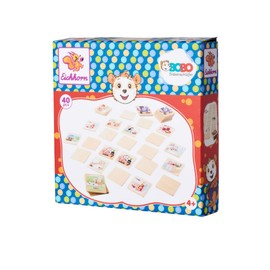 Eichhorn 109245680 Bobo Siebenschläfer Picture Memo Game, 40 Wooden Stones with 20 Different Designs, 100% FSC Certified Plywood, from 3 Years