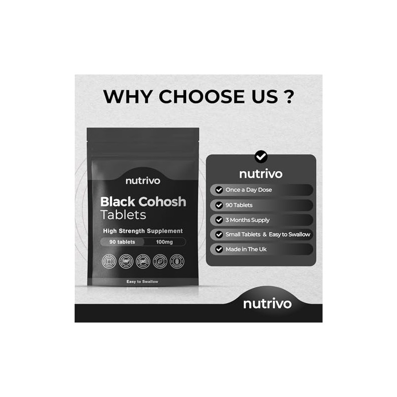 Black Cohosh 100mg Tablets | 90 Tablets - One A