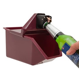 Beaumont CN750 Under Counter Bottle Opener with Catcher,Red