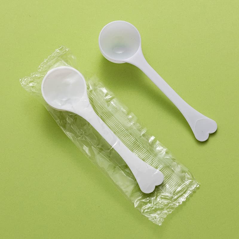 10 Pieces Long Handle 3g Plastic Measuring Spoons Mini Scoops