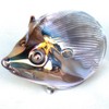 Hand Blown Glass Hedgehog Figurine
