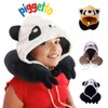 Piggetto Hooded Kids Travel Pillow (Black)