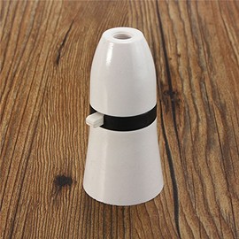 MASUNN MASUNN B22 Standard White Black Switch Light Lamp Holder Socket Bayonet Cap Fitting - White