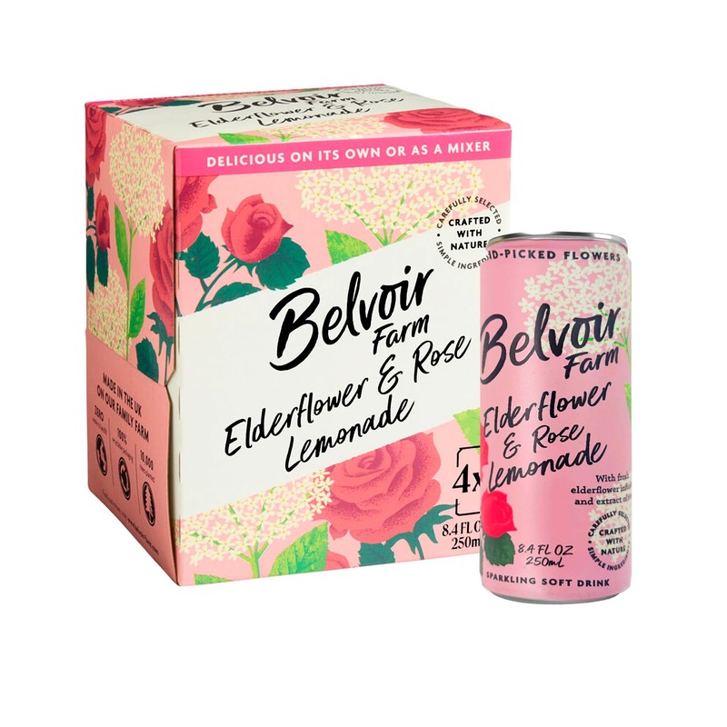 Belvoir Farm Elderflower & Rose Sparkling Lemonade | Delicious On