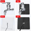 bociloy Wall Split Flange 12mm/0.47"Diameter, ABS Square Self-Adhesive Escutcheon Plate,