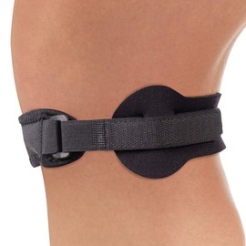 Patella Knee Bandage - Adjustable Knee Strap for Runner's Knee Made of the Highest Quality Neoprene Black Universal Size