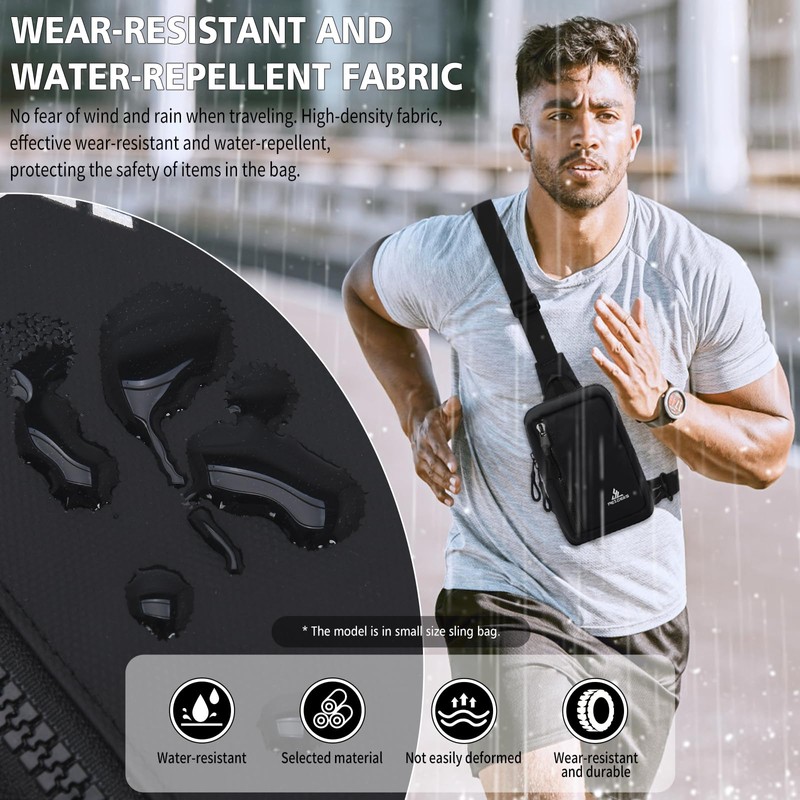 Peicees Small Crossbody Bag for Men Women Mini Sling Bag