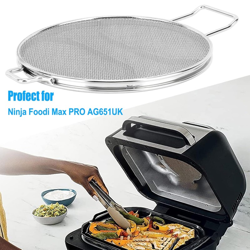 Stainless Steel Splatter Shield for Ninja Foodi Max PRO AG651UK,