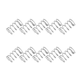 sourcing map Small Compression Spring 10 mm OD 0.7 mm Wire Diameter 20 mm Free Length 304 Stainless Steel Extension Spring for Shop Home Repairs DIY Projects (Silver Tone, Pack of 10)