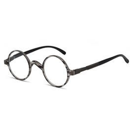 Eyekepper Runden Lesebrille ein wenig groß als Vintage Professor Oval Leser (Grau Streifen,+2.75)