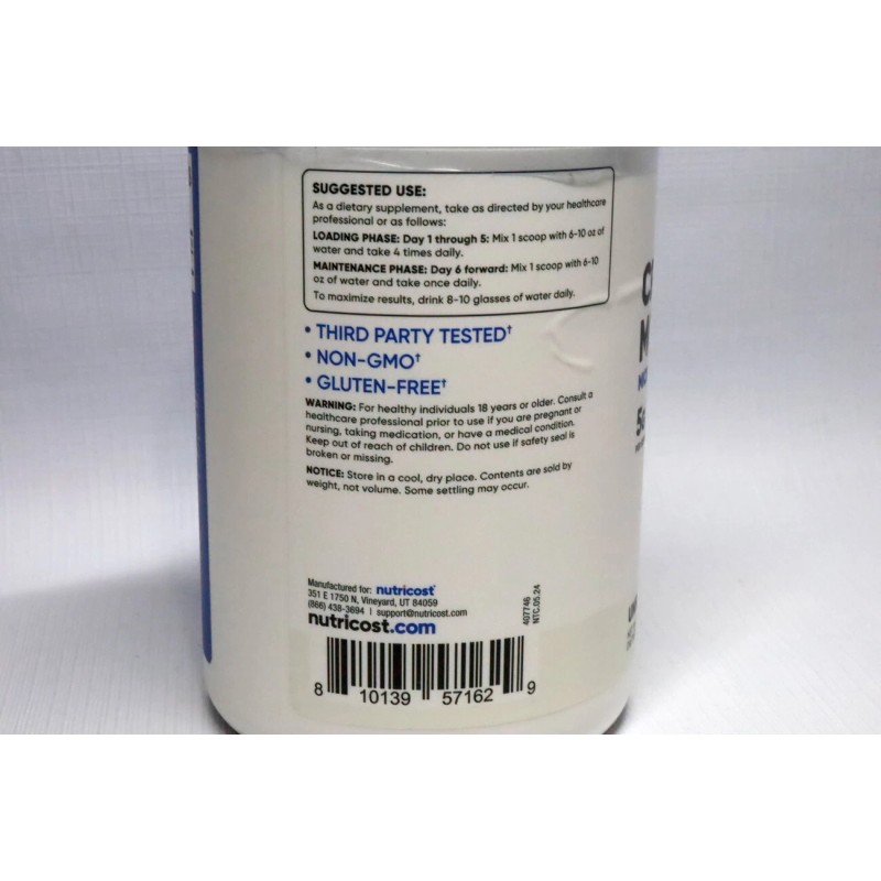 Nutricost Performance Creatine Monohydrate Micronized Unflavoured 500g