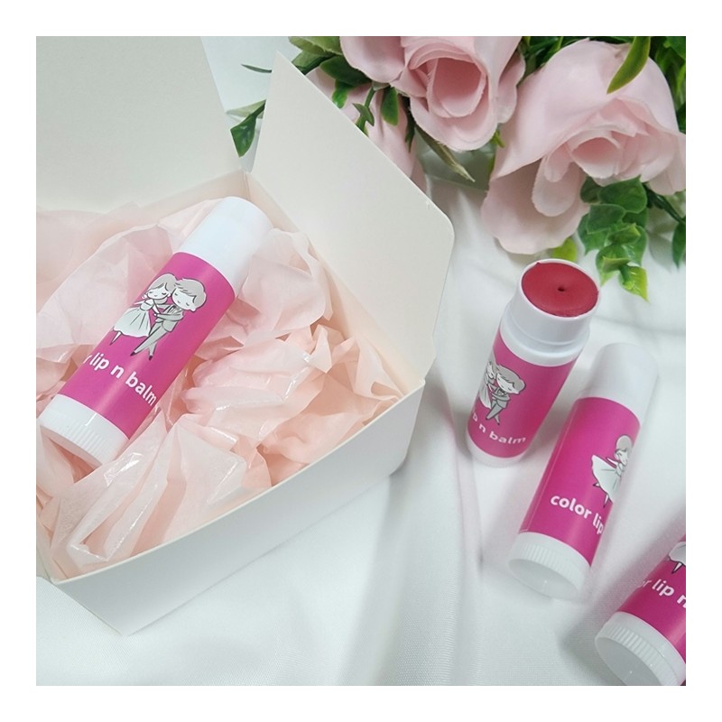 Organic color lip balm, (men and women) White Day -