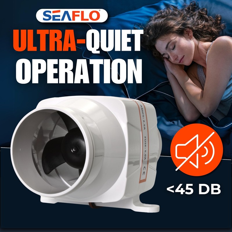 SEAFLO 3" In-Line Marine Bilge Air Blower - 12V, 130