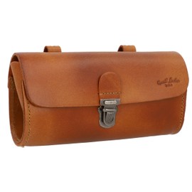 Gusti Marti Leather Saddle Bag Handlebar Bag Bicycle Bag Vintage Brown Leather