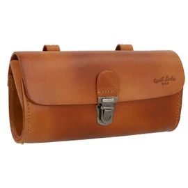 Gusti Marti Leather Saddle Bag Handlebar Bag Bicycle Bag Vintage Brown Leather