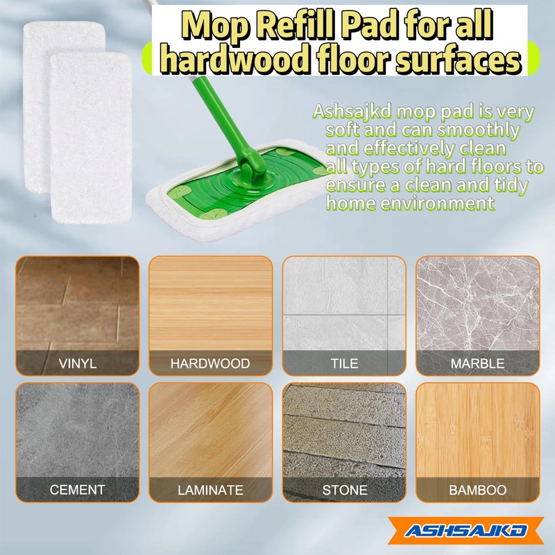4 Pack Reusable Mop Refill Pad Suitable for Swiffer Sweeper