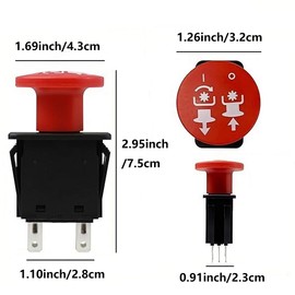 5 Terminals Clutch PTO Switch 10A 14V for Toro Most Commercial Walk-Behind Mowers Delta 6272-201 6272-202 6274-201 MTD 725-07530 Replacement 430-159 104-8140