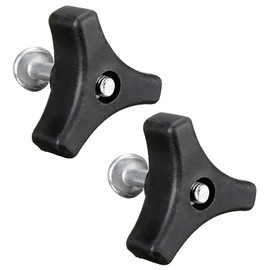 2 Pcs Lawn Mower Parts Universal Lawnmowers Handle Wing Nut and Bolt, Handle Bolts - Durable Metal & Plastic Triangle Knob Nut Bolt, for Replacement Parts for Most Lawn Mower Machine Accessories