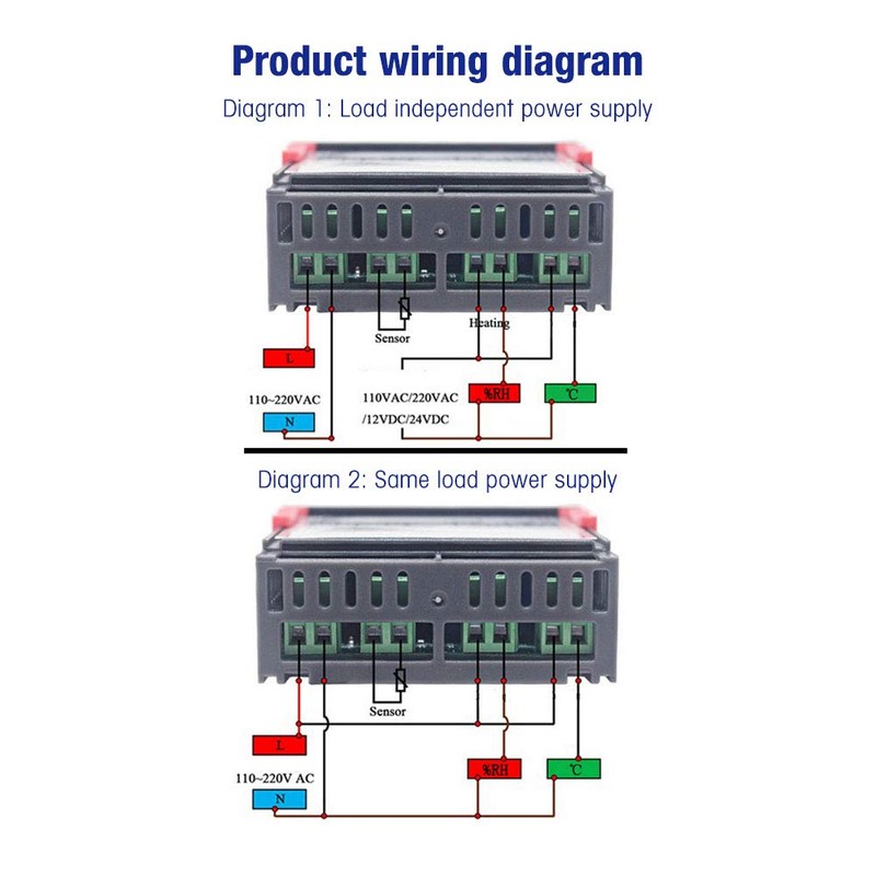 AUNMAS Control de Temperatura y Humedad STC 3028 12V/24V/110V/220V Pantalla