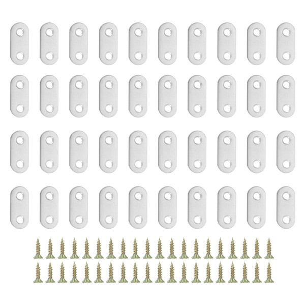 PATIKIL Stainless Steel Corner Braces 1.42 x 0.63 Inch,40 Pieces