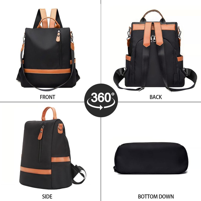 Eshow Women's Backpack Nylon Shoulder Bag Small Casual Backpacks for