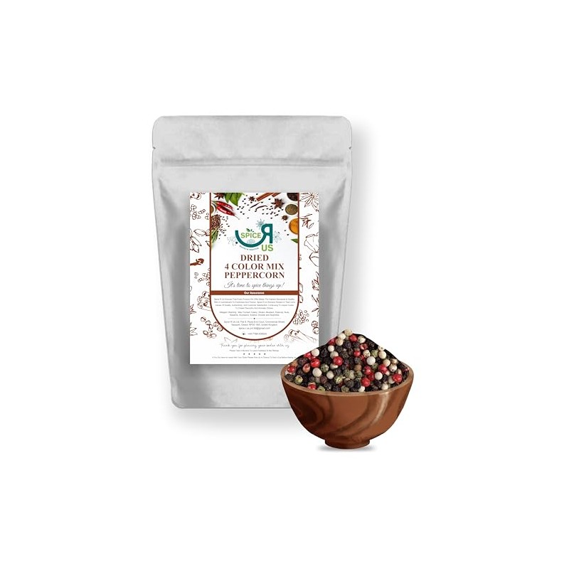 four Colour Mixed Whole Peppercorns Dried (Black | White |