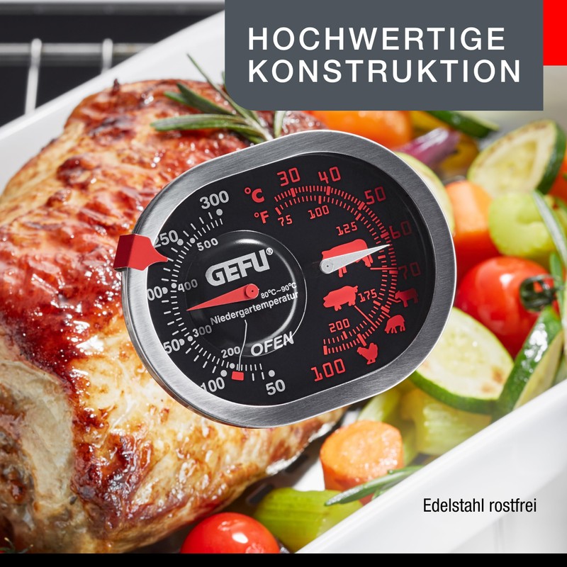 Gefu 21800 Messimo Braten- und Ofenthermometer 3 in 1 aus