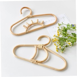 FONDOTIN Children Hanger Rattan Baby Hangers Baby Closet Baby Hangers for Nursery Baby Hangers for Closet Rattan Hangers Mini Skirt Hangers Closet Clothes Hangers Toddler Manual Ledge