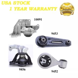 8USAUTO 4PCS MOTOR & TRANS MOUNT FIT 2008-2013 Nissan Rogue 2.5L 4WD - Auto Trans.