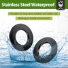 Jeboler Washers M12 Black, Pack of 25 Stainless Steel Washers