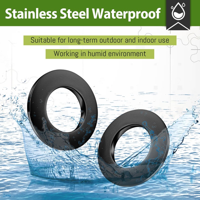 Jeboler Washers M12 Black, Pack of 25 Stainless Steel Washers