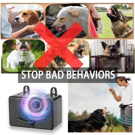 Ultrasonic Dog STOP Bark Silencer Anti Barking Device Dog Barking Deterrent Bark Box Indoor Outdoor Neighbors 50 Ft 3 Modes Dog Barking Behavior Training Safe Silencer Dog Barking Control Device