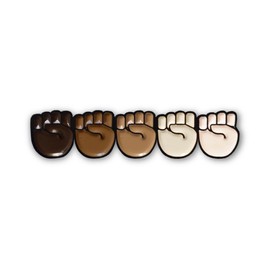 On Point Pins Black Lives Matter Stand Together Raised Fists Emoji Brooch Badge Enamel Lapel Pin