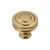 khtumeware 10 Pack 1-1/4 Inch(32mm) Brushed Brass Round Cabinet Knobs