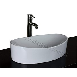 ELIMAX'S Bathroom Ceramic Vessel Sink 7756CL3 With Brushed Nickel Faucet & Drain