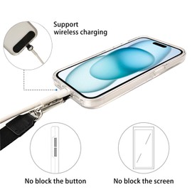 MOLOPPO 1-Pack Phone Lanyard-Includes 1 Adjustable Neck Strap, 1 Wrist Strap, 2 Nylon Phone Clips，Phone Strap，Cell Phone Lanyard，Crossbody Phone Lanyard，Phone Lanyard, Anti Theft Phone Strap（Black）