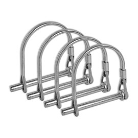 3/16" x 1.97" Safety Coupler Pins, D-Locking Pins, Safety Locking Pins, Round Rod Extension Connecting Pin, Iron Fence Pins, Cage Door Axle Locking Pins (4 Pack)