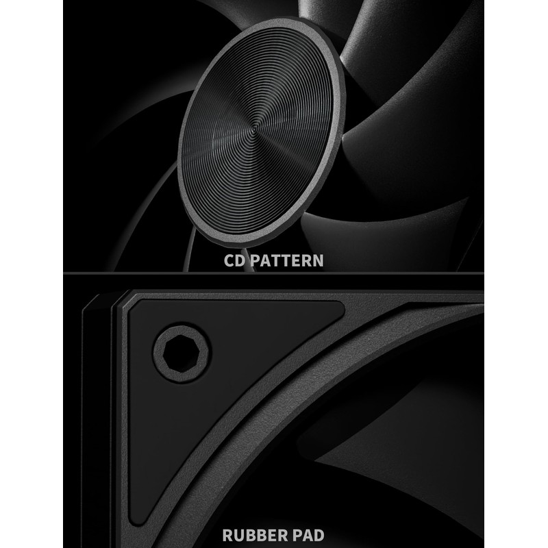 upHere 120mm Computer Case Fan with PWM 4-Pin Interface High
