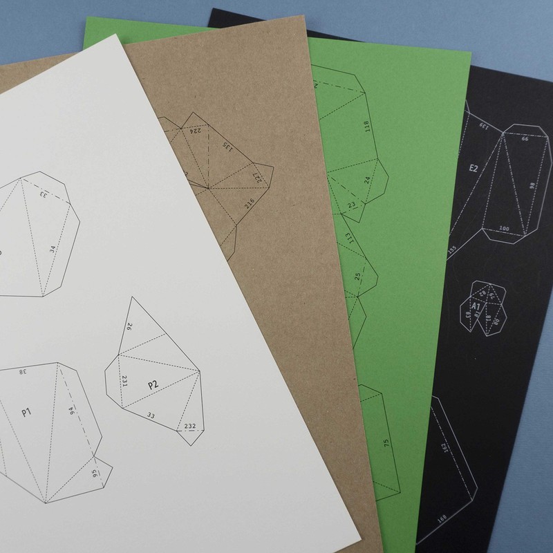 Yona DIY, Small Rhino Papercraft Kit, Small Rhino Paper Model,