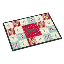 Caroline's Treasures CK5960MAT Mexican Hairless Dog Xolo Love Doormat 18x27 Front Door Mat Indoor Outdoor Rugs for Entryway, Non Slip Washable Low Pile, 18H X 27W