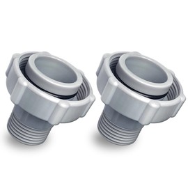 Pool Drain Fitting Connects fits for Coleman Pools, ID1.5-inch Connect To The Bottom Of The Pool and OD1.0-inch Connect To The Garden Pipe (2 Pack)