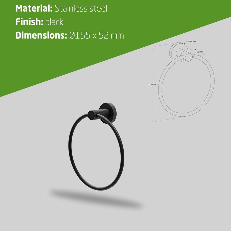 Amig - Bathroom Towel Rail Mod. Gorliz-3 | Wall-Mounted Towel
