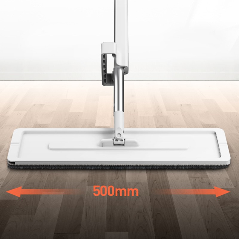 Microfiber Flat Mop Hand Wash Free Long Handle Large Flat