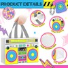 Locmeo 24 Pcs 80s90s Party Favor Bags Non Woven Retro