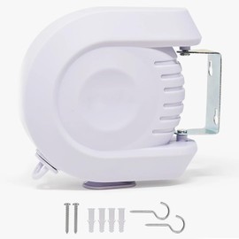 FB FunkyBuys Retractable Washing Line | 12M Retractable Clothes Line for Outside | Outdoor & Indoor Washing Line Rope | Extendable Washing Line Reel Dryer, Airer Heavy-Duty Plastic for Laundry