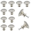 Hocansen 12 Pieces Round Metal Handles 30 mm Mushroom Shape