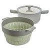 BergHOFF Balance 3Pc Non-stick Ceramic Steamer Set, Glass Lid, Recycled